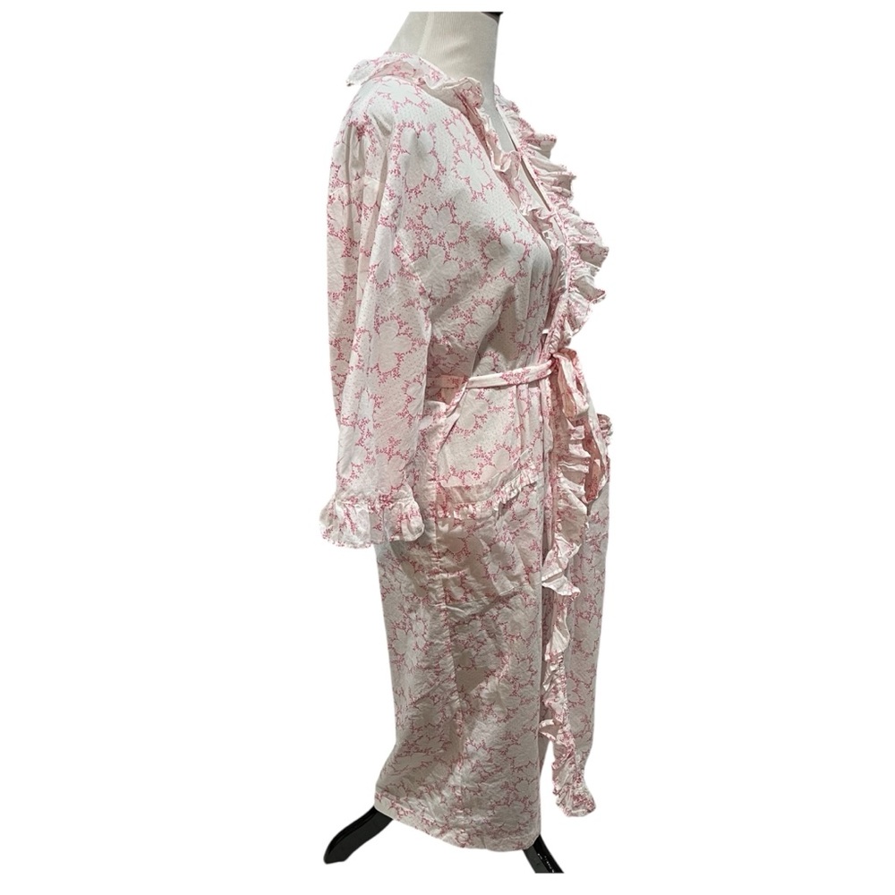 Lenora Josie Floral Ruffle Robe Size Medium - Picture 2 of 5